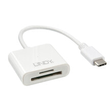 Lindy 43185 кардридер Белый USB 3.2 Gen 1 (3.1 Gen 1) Type-C