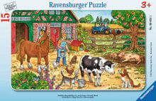 Детские развивающие пазлы Пазл Ravensburger, Happy Farm Life 15T