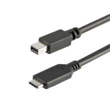 Компьютерные разъемы и переходники StarTech.com CDP2MDPMM1MB видео кабель адаптер 1 m USB Type-C Mini DisplayPort Черный