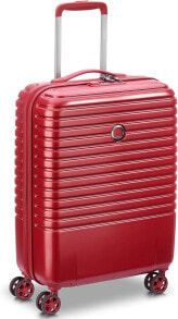 Мужской чемодан пластиковый красный Delsey CAUMARTIN + 4DR KAB TROL SL 55
