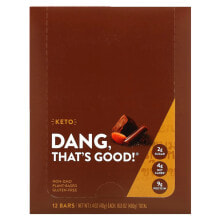 Dang Foods LLC, Keto Bar, Арахисовое масло, 12 батончиков по 1,4 унции (40 г) каждый