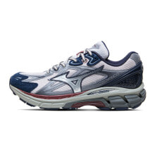 Mizuno Halo Mix Running Shoes Unisex Low-Top Light Gray/Medium Gray/Dark Blue/Wine Red