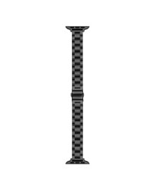 Posh Tech sloan Skinny Black Stainless Steel Alloy Link Band for Apple Watch, 42mm-44mm