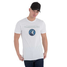 Мужские футболки для болельщиков мужская спортивная футболка белая с логотипом NEW ERA Team Logo Minnesota Timberwolves Short Sleeve T-Shirt