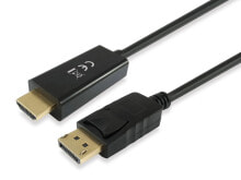 Компьютерные разъемы и переходники Equip 119391 видео кабель адаптер 3 m DisplayPort HDMI Черный