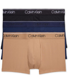 Men's 3-Pack Microfiber Stretch Low-Rise Trunks