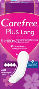 Купить гигиенические прокладки и тампоны Carefree: Slipeinlagen Plus Long mit Frischeduft, 40 St