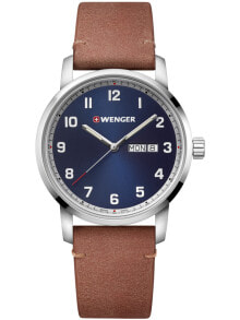 Мужские наручные часы с ремешком Wenger/SwissGear Attitude Наручные часы Мужской Кварц Серебристый 01.1541.114
