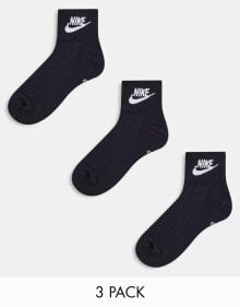 Nike – Everyday Essential – 3er-Pack knöchelhohe Socken in Schwarz und Weiß