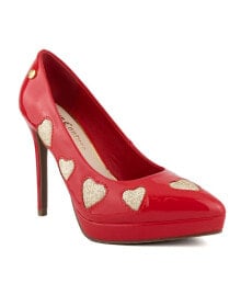 Красные женские туфли на каблуке