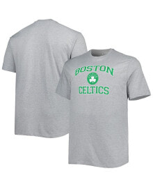 Купить мужские футболки и майки Profile: Men's Heathered Gray Boston Celtics Big and Tall Heart and Soul T-shirt