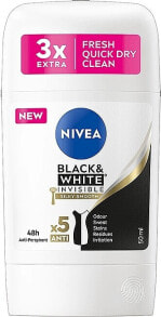 Antitranspirantstift - NIVEA Black & White Invisible Silky Smooth Deodorant