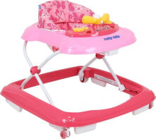 Детские ходунки Baby Mix J-888ES с игровой панелью, со звуками, темно-розовый