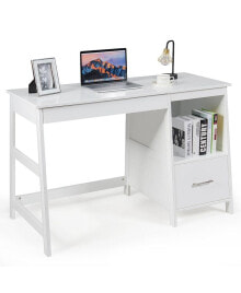 Costway 47.5'' Computer Desk Trestle Desk Writing Study Workstation