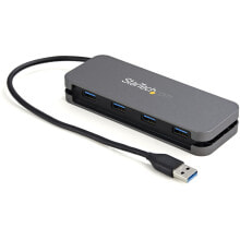 USB-концентраторы StarTech.com HB30AM4AB хаб-разветвитель USB 3.2 Gen 1 (3.1 Gen 1) Type-A 5000 Мбит/с Черный, Серый