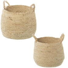 Set of Baskets Alexandra House Living 03769 Brown wicker Rattan Natural Fibre (2 Units)