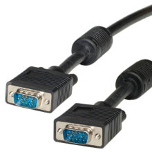 Компьютерные кабели и коннекторы ROLINE HQ VGA Cable + Ferrite, HD15, M/M 10 m VGA кабель 11.04.5260