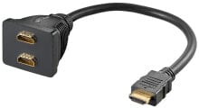 Goobay A 340 G (HDMI 19pin M/2xHDMI 19pin F) HDMI M 2x HDMI F Черный 68784
