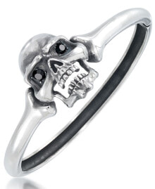 Купить мужские ювелирные браслеты Andrew Charles by Andy Hilfiger: Браслет Andrew Charles Skull Bangle Black