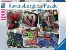 Детские развивающие пазлы ravensburger Puzzle 2D 1000 elementów NYC błysk kwiatów