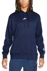 Sportswear Repeat Pollover Hoodie Erkek mavi kapüşonlu Sweatshirt dq4979-498