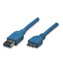 Компьютерные разъемы и переходники Techly ICOC-MUSB3-A-030 USB кабель 3 m 3.2 Gen 1 (3.1 Gen 1) USB A Micro-USB B Синий