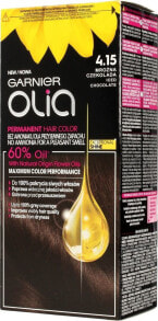 Garnier Olia Permanent Coloration Hair Color No.4.15 Перманентная крем-краска для волос на масляной основе, оттенок морозный шоколад
