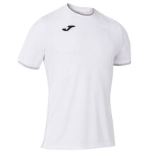 Мужские спортивные футболки Мужская футболка спортивная беля однотонная для фитнеса Joma Campus III M 101587 200