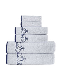 Brooks Brothers contrast Frame 6 Piece Turkish Cotton Towel Set