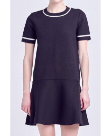 English Factory women's Knit Contrast Mini Dress