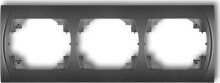 Умные розетки, выключатели и рамки Karlik Logo Double horizontal frame graphite (11LRH-2)