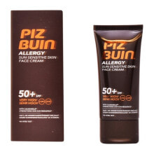 Средства для загара и защиты от солнца piz Buin Allergy Sun Sensitive Skin Face Cream Солнцезащитный крем для чувствительной и аллергичной кожи лица 50 мл