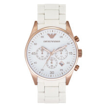 Мужские наручные часы с браслетом Мужские наручные часы с белым браслетом Armani AR5919 ( 43 mm)