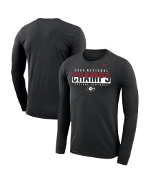 Nike men's Black Georgia Bulldogs College Football Playoff 2022 National Champions Legend Performance Long Sleeve T-shirt