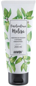 Weichmachender Conditioner für widerspenstiges Haar mit pflegenden Ölen und Duft nach Melissenblätter - Anwen Emolientowa Melisa