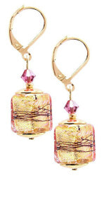 Серьги Роскошные светящиеся серьги "Пустыня" из 24-каратного золота с жемчугом Lampglas ECU13