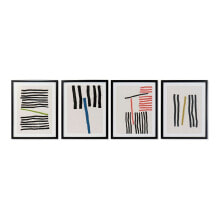 Painting DKD Home Decor Lines Abstract Modern 35 x 3 x 45 cm (4 Units)