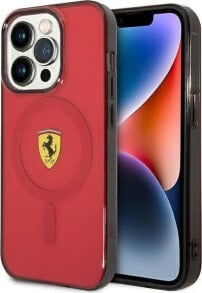 Ferrari Ferrari Translucent MagSafe - Etui iPhone 14 Pro (Czerwony)