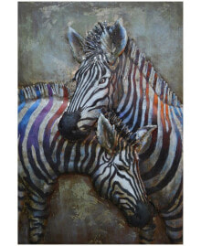 Empire Art Direct zebras Mixed Media Iron Hand Painted Dimensional Wall Art, 48