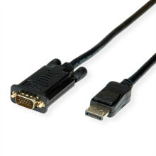 Компьютерные разъемы и переходники Value 11.99.5800 DisplayPort кабель 1 m VGA (D-Sub) Черный