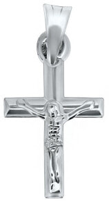 Кулоны и подвески white gold pendant Jesus on the cross CRS067_AU_W