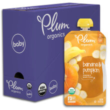 Детское пюре детское пюре Plum Organics 6 шт, банан и тыква, 6 месяцев и выше