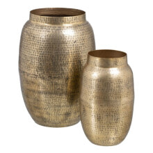 Vase 46 x 46 x 64 cm Golden Aluminium (2 Units)