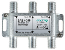 axing BAB 4-20P - Cable splitter - 5 - 1218 MHz - Grey - A - 20 dB - F