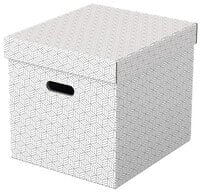 628288 - Storage box - White - Rectangular - Cardboard - Pattern - Indoor