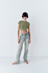 Fitted cropped t-shirt