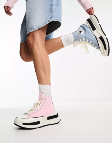 Converse – Run Star Legacy CX Hi – Hohe Sneaker in Blau und Rosa