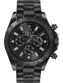 Мужские наручные часы с черным браслетом Philipp Plein PWCAA0421 Nobile Wonder Chronograph 43mm 5ATM
