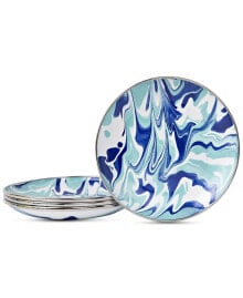 Golden Rabbit lagoon Appetizer Plates, Set of 4