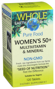 Витаминно-минеральные комплексы Natural Factors Whole Earth & Sea Women's 50 plus Мультивитамины и минералы для женщин старше 50 лет Без ГМО 120 таблеток